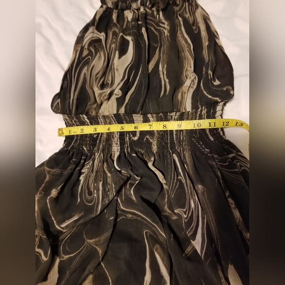 NWT Banana Republic Georgette Halter Mini Dress Marble Smoke Size Small - Picture 8 of 15